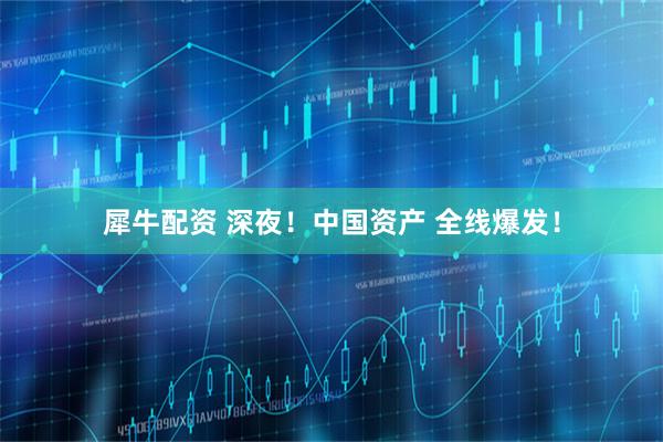 犀牛配资 深夜！中国资产 全线爆发！